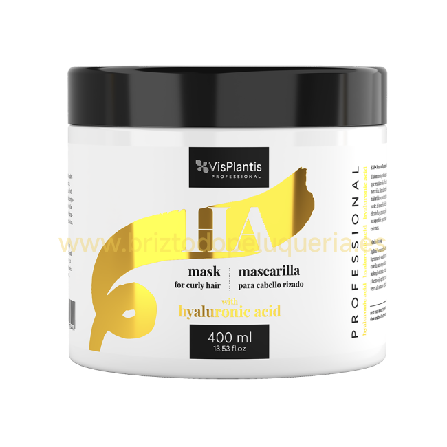 MASCARILLA para cabello RIZADO con ACIDO HIALURONICO apta para MÉTODO CURLY PROFESIONAL VIS PLANTIS
