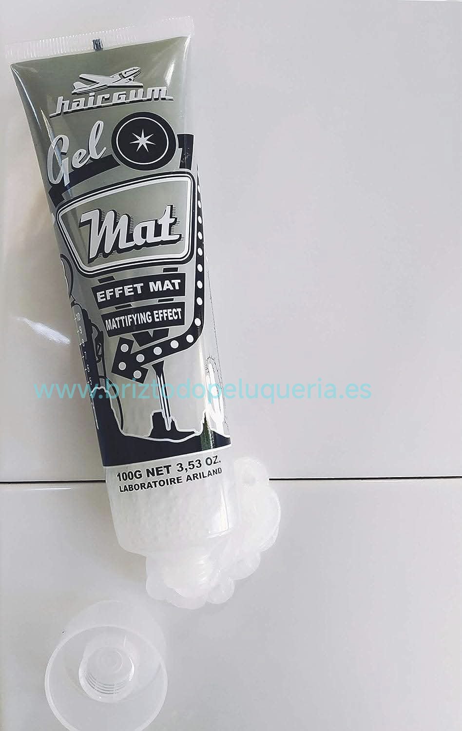 GEL DE FIJACIÓN FUERTE PARA EL CABELLO, SIN BRILLO CON EFECTO NATURAL MATE Mat Gel HAIRGUM - Imagen 2