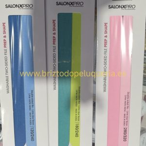 Lima de uñas lavable Xanitalia de dos caras EN PACK DE 2 UNIDADES