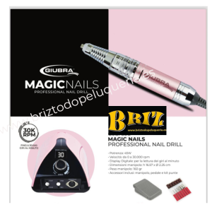 TORNO / FRESADORA DE UÑAS para manicura MAGIC NAILS 30.000 rpm 45W GIUBRA