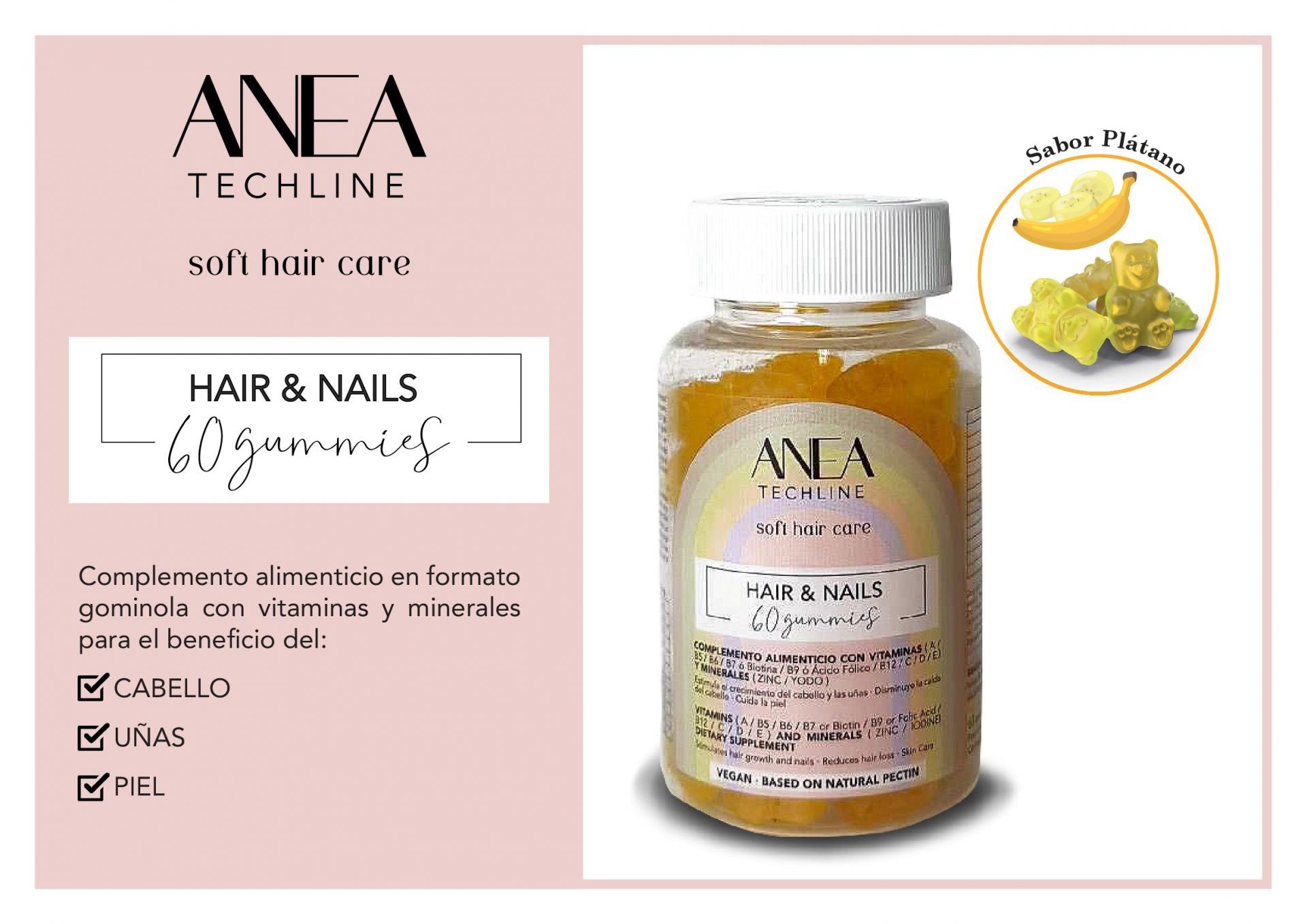 Pack de CHAMPÚ Y GOMINOLAS para Crecimiento del Cabello Hair Growth Pack Gummies ANEA TECHLINE - Imagen 3