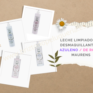 LECHE LIMPIADORA Y DESMAQUILLANTE AL AZULENO / DE ROSAS MAURENS