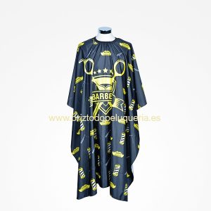 CAPA DE CORTE O PEINADOR BARBER YELLOW SCISSORS BIFULL PERFECT BEAUTY