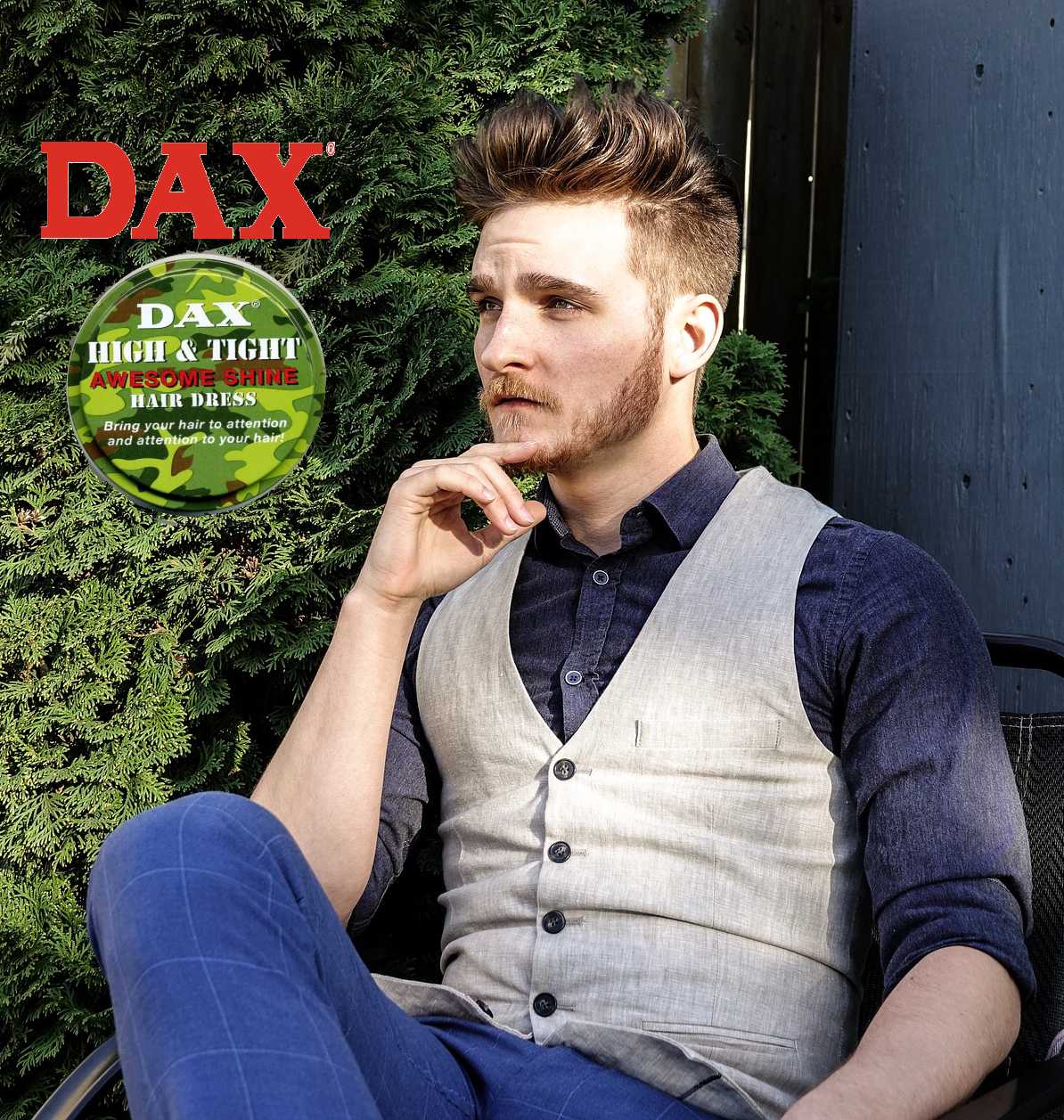 FIJADOR MEDIO Y CON BRILLO PARA CABELLO High & Tight: Awesome Shine DAX