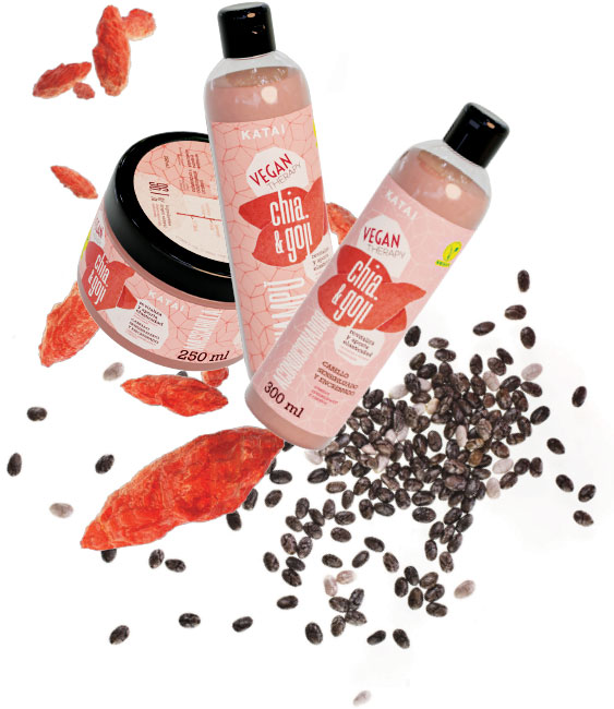 MASCARILLA NATURAL Y VEGANA para cabellos con tendencia a encresparse CHIA & GOJI KATAI - Imagen 8