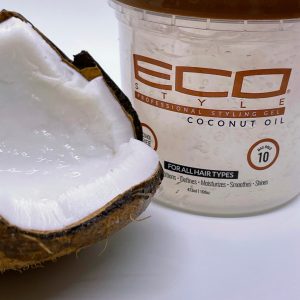 GEL DE PEINADO DE FIJACIÓN FUERTE CON ACEITE DE COCO PARA CABELLO RIZADO Styling gel Coconut Oil ECOCO ECO STYLE