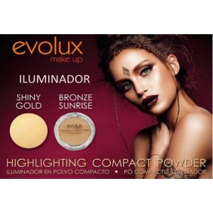 POLVOS COMPACTOS ILUMINADORES DE MAQUILLAJE Highlighting Powder para rostro y cuerpo EVOLUX