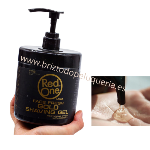 GEL DE AFEITADO Transparente Y Aroma Fresco Face Fresh Shaving Gel Gold 1000 Ml RedOne