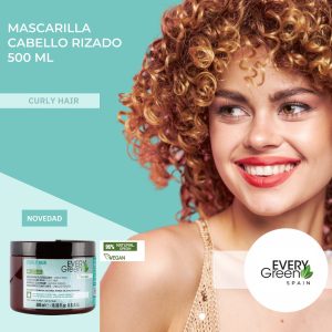MASCARILLA para cabello rizado elastizante CURLY ELASTICISING MASK EVERYGREEN