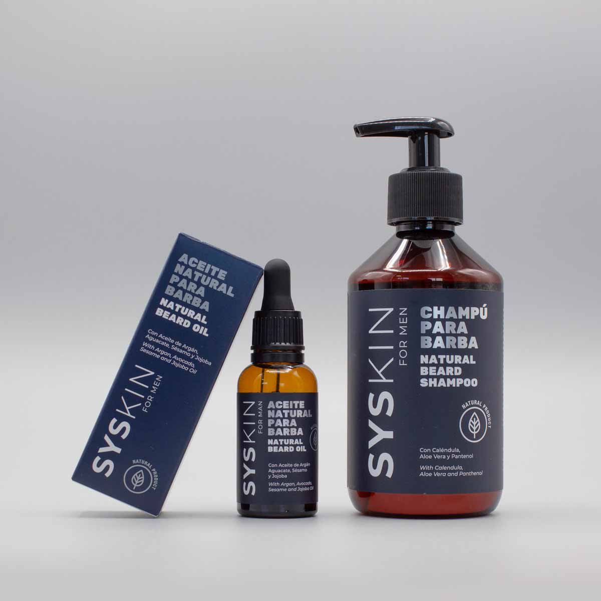 Pack Cuidado Barba con CHAMPÚ Y ACEITE SYSKIN for Men - Imagen 2