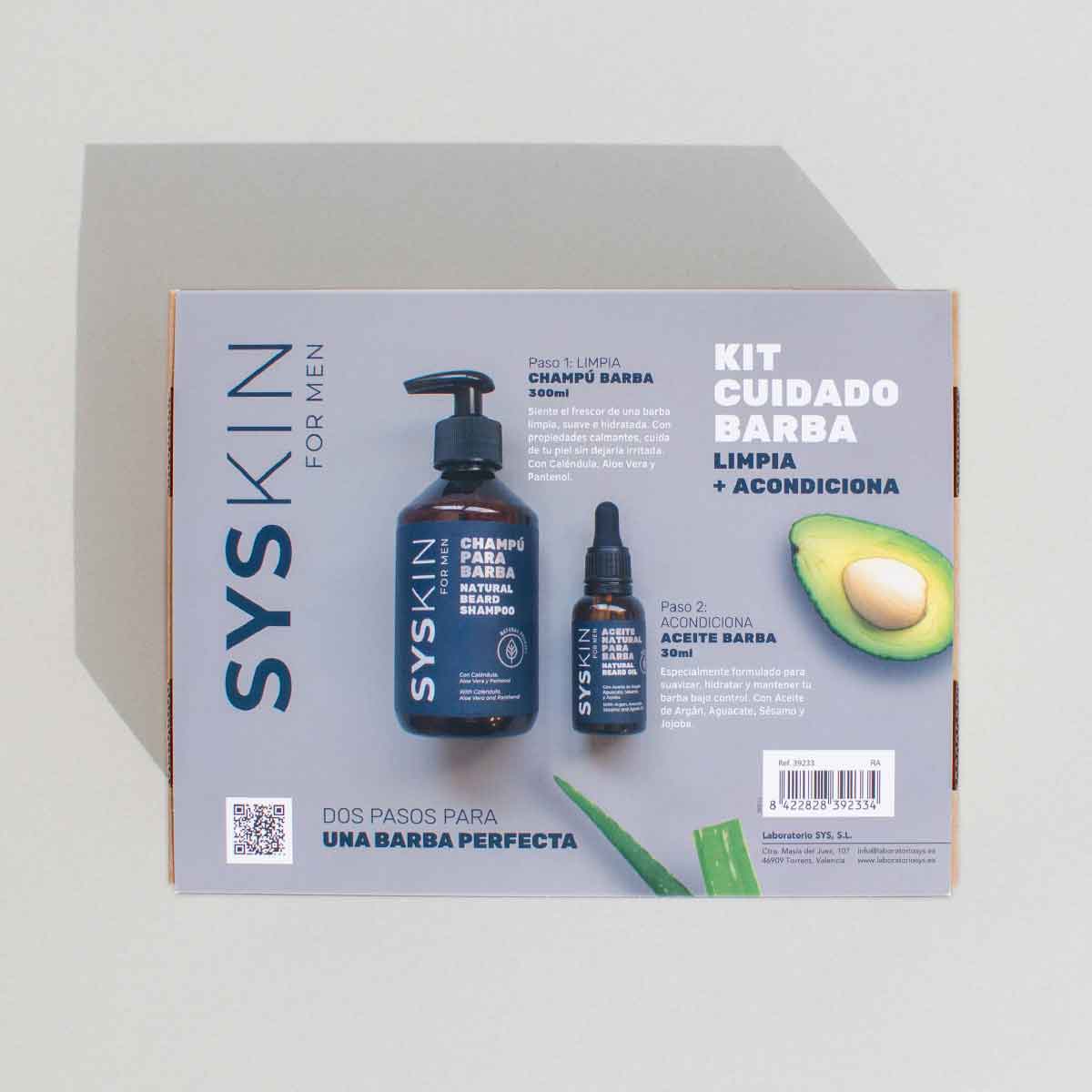 Pack Cuidado Barba con CHAMPÚ Y ACEITE SYSKIN for Men - Imagen 3