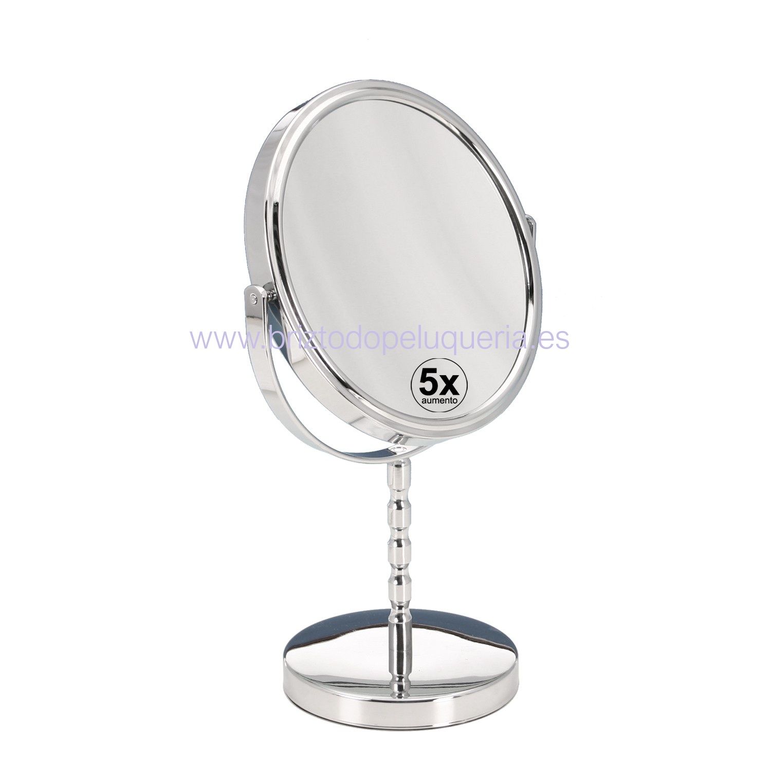 ESPEJO 5 AUMENTOS 2 CARAS X1/X5 METAL CROMADO Ø16x11x27cm E CAMACHO