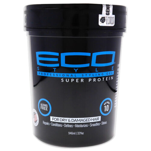 GEL DE PEINADO DE FIJACIÓN MEDIA/FUERTE PARA CABELLO RIZADO Eco Style Super Protein Gel ECOCO ECO STYLE