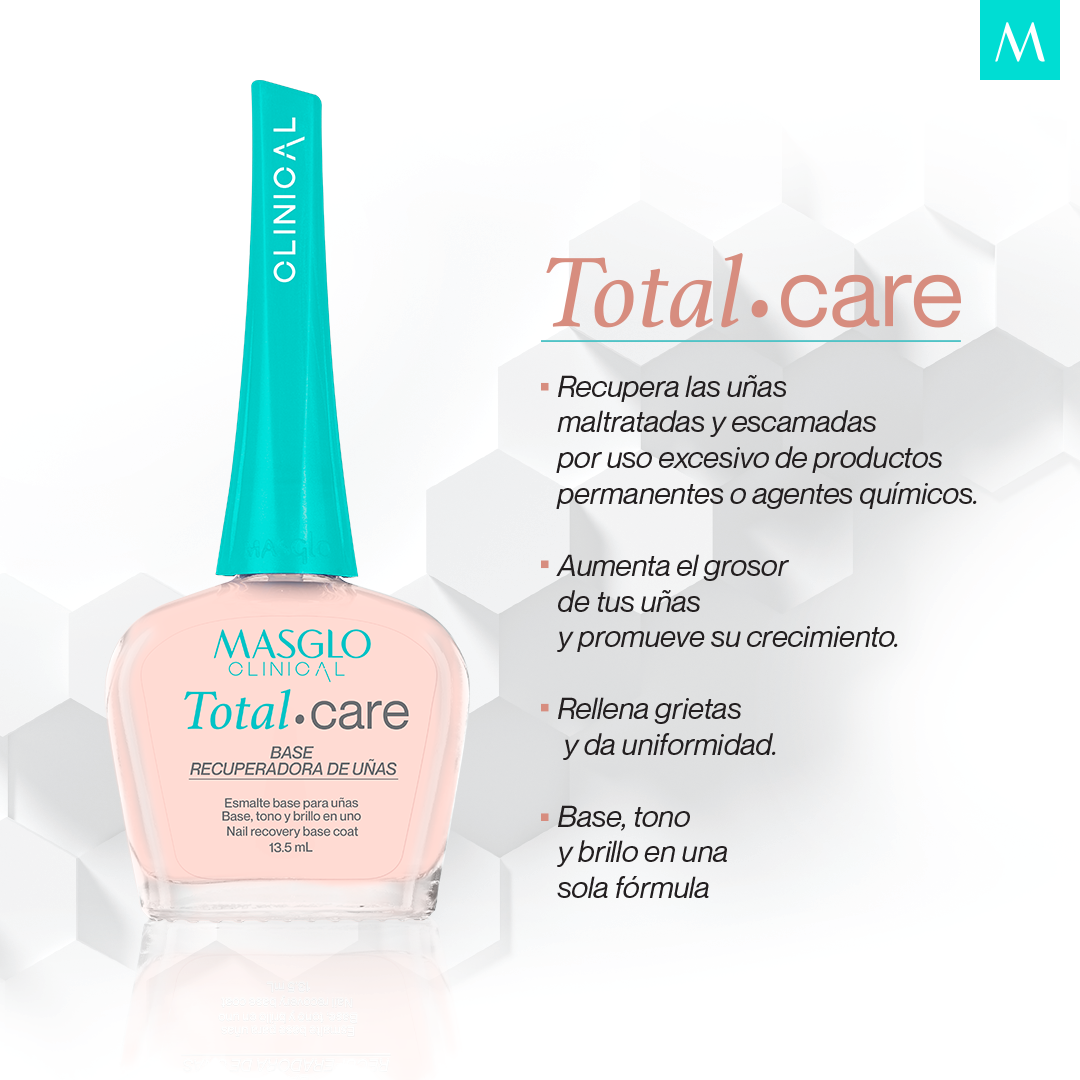 BASE RECUPERADORA de UÑAS Total Care 13,5ml MASGLO - Imagen 3